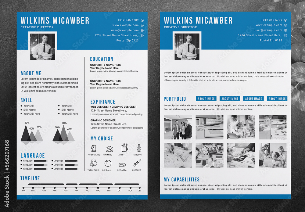 Personal Resume Design Template Stock Template Adobe Stock Personal Resume Design Template Stock Template Adobe Stock