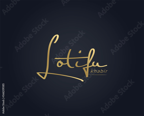 Signatures by Lotifur khabir logo design vector templates.
