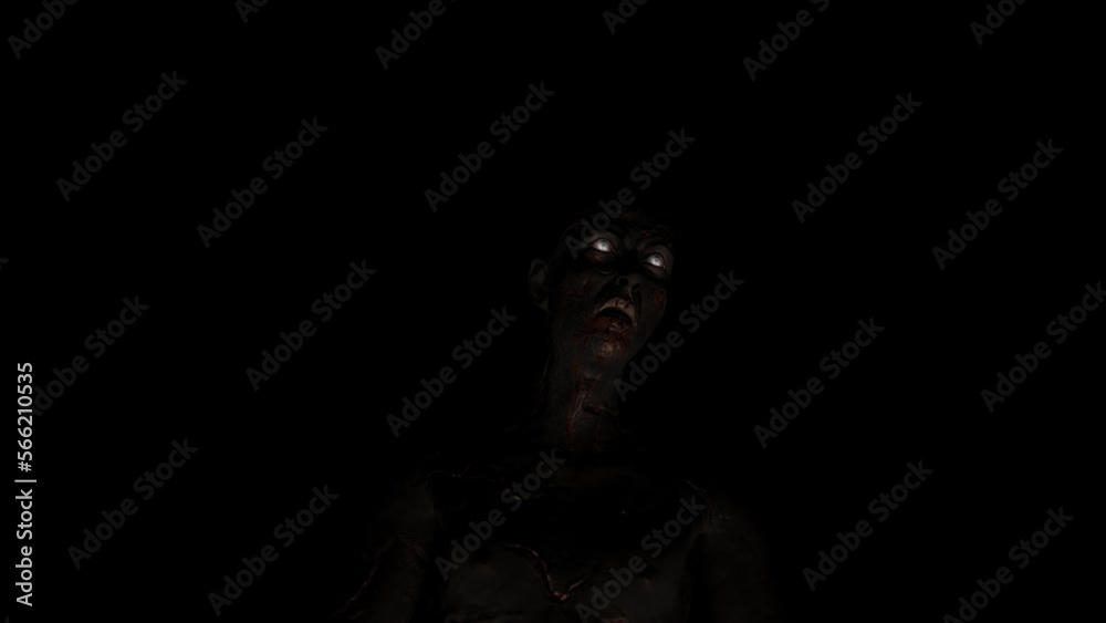 Realistic Zombie 3D Animation Transparent Alpha Video Realistic Zombie 3D Animation Transparent Alpha Video