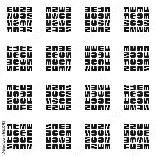 Asemic Glyph writing hieroglyph imitation abstract illustration