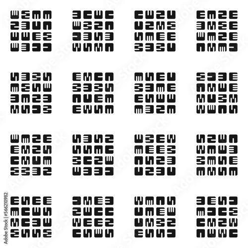 Asemic Glyph writing hieroglyph imitation abstract illustration