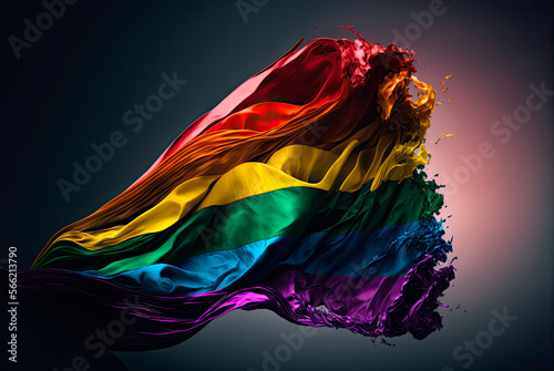 Rainbow flag. LGBT concept. Generative AI