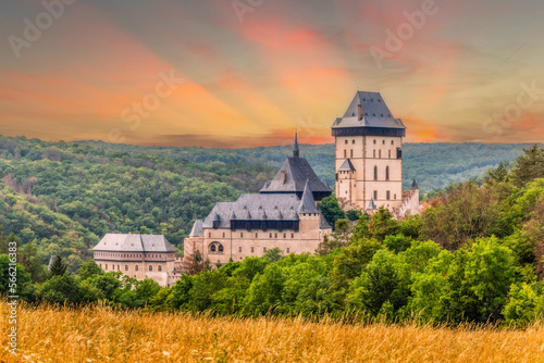 Photography Sunset over Karlstejn Castle
