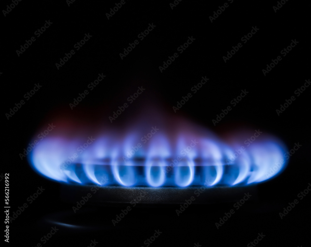 gas burner on a dark background gas burner on a dark background