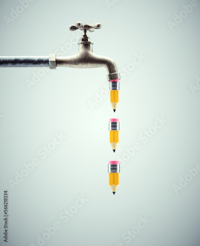 Faucet flowing with small p...