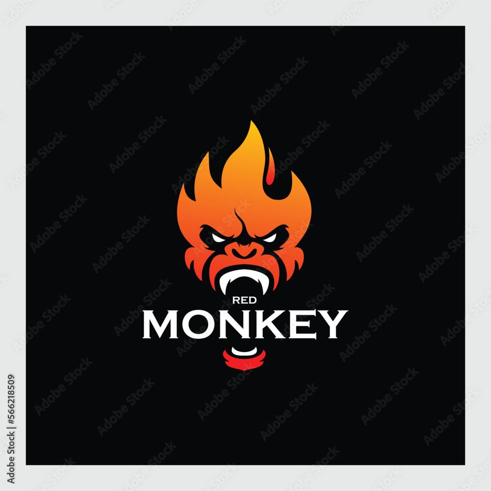 Monkey mascot logo vector. Animal vector illustration. Geek monkey logo. Chimpanzee vector logo design Monkey mascot logo vector. Animal vector illustration. Geek monkey logo. Chimpanzee vector logo design