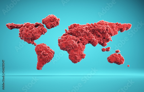 Image voxel with world map.