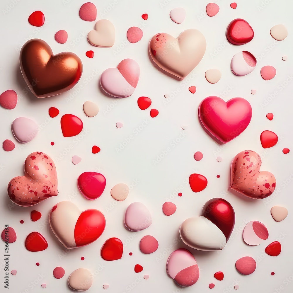Valentine background with red hearts Valentine background with red hearts