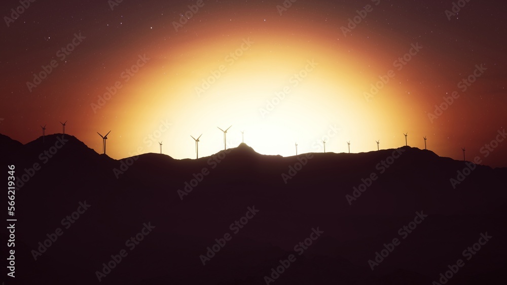 Wind turbine on the red planet
