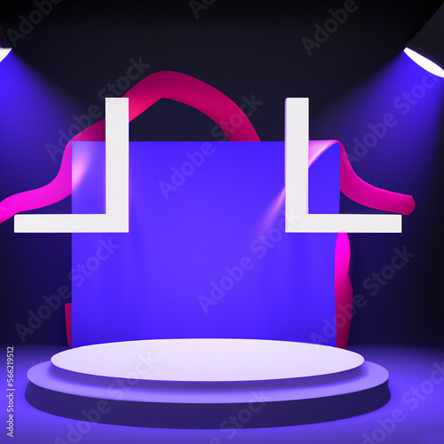 Futuristic product diplay stage