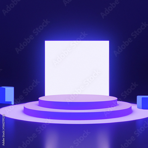 Futuristic product diplay stage