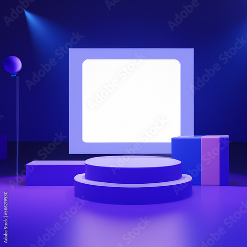 Futuristic product diplay stage