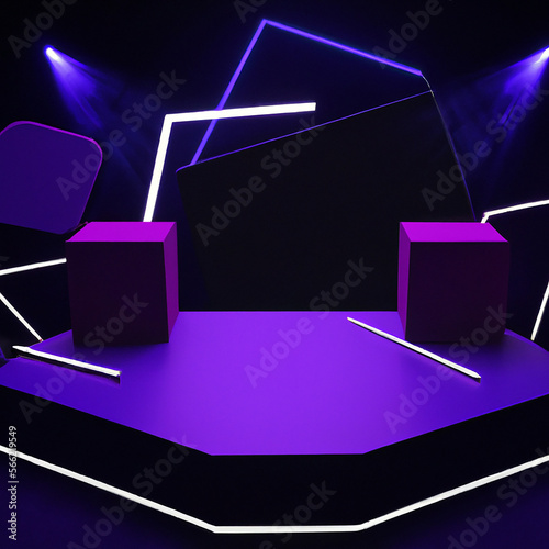 Futuristic product diplay stage