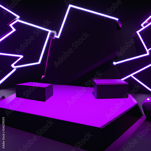 Futuristic product diplay stage