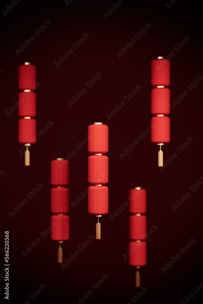 Obraz premium 3d rendering chinese style lantern