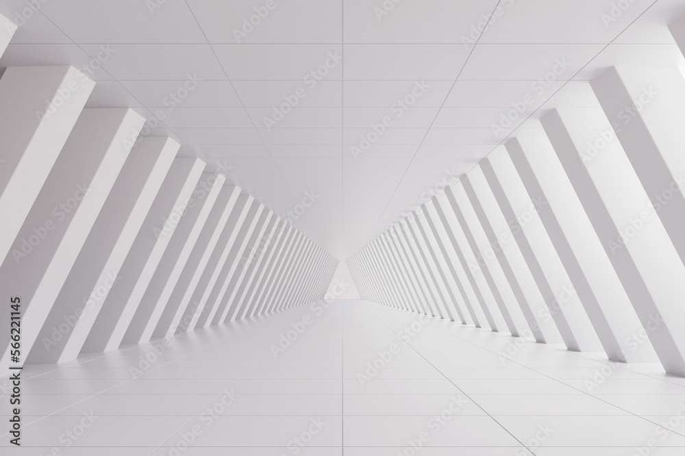 Naklejka premium 3d rendering tunnel space picture