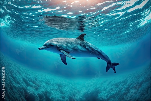 dolphin in the sea , ai generated