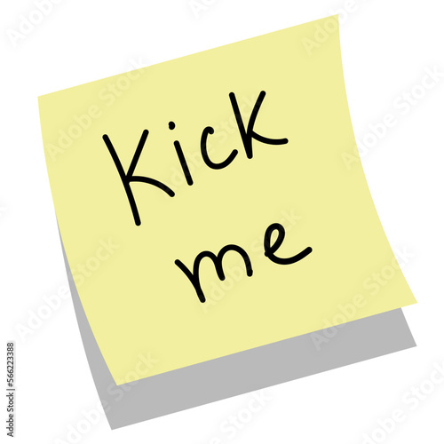 April fool's day celebration, kick me sticker