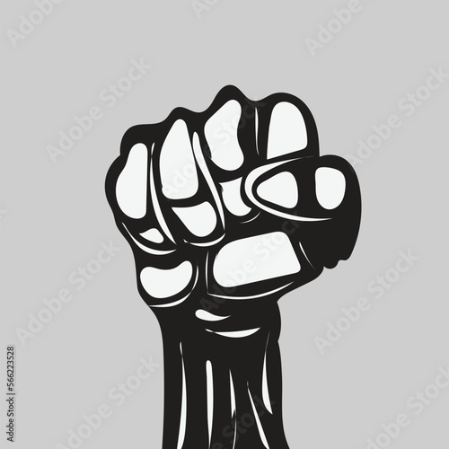 Vector free raised fists illustration