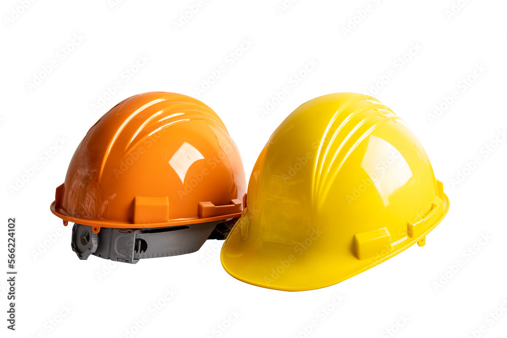 Safety first hard helmet hat isolated on white background with clipping path, engineering construction and architecture concept. Safety first hard helmet hat isolated on white background with clipping path, engineering construction and architecture concept.