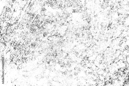 Grunge background of black and white. Abstract illustration texture of cracks, chips, dot isolated on transparent background PNG file.