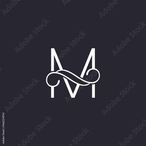 BEAUTY LOGO ART LUXURY HIGH QUALITY LETTER M