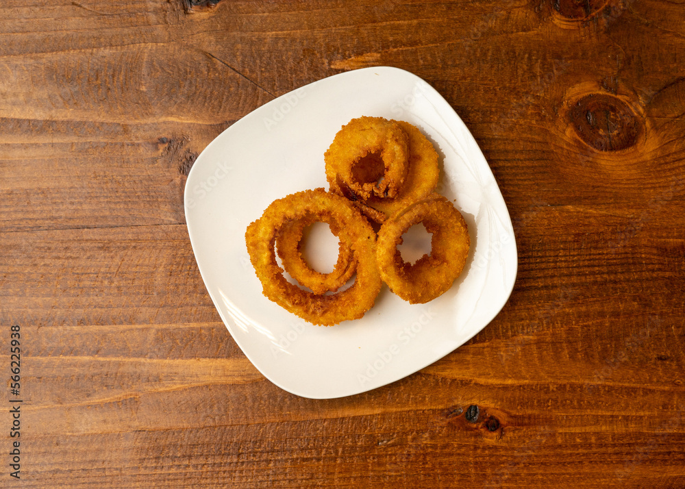 onion rings on a plate onion rings on a plate