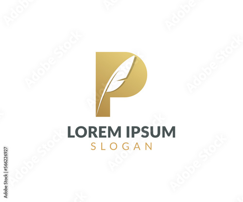 Letter P for Pen Logo Design