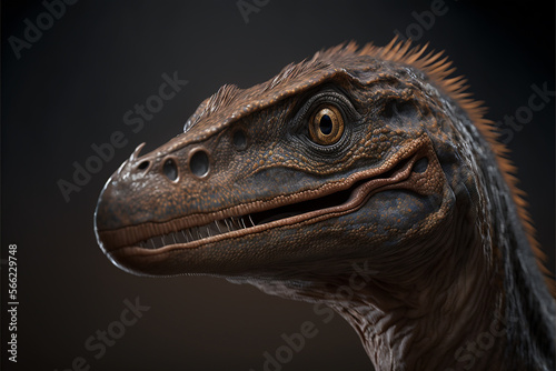 Velociraptor illustrations. Generative AI