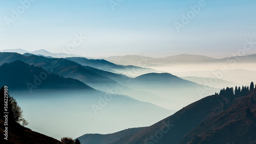 Mountains in the fog  © Simon