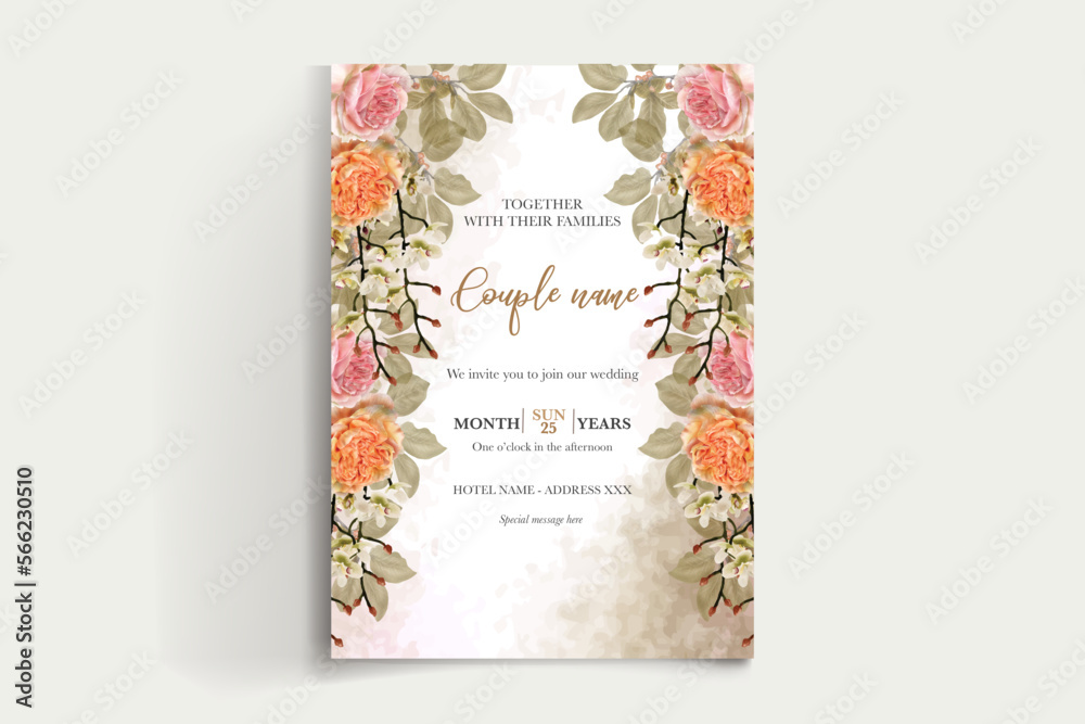 Obraz premium Save the date wedding invitation templates