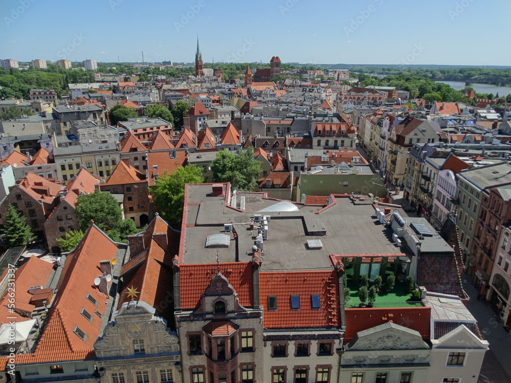 Toruń, zabytki, starówka miasta na liście UNESCO, architektura, europa, krajobraz 