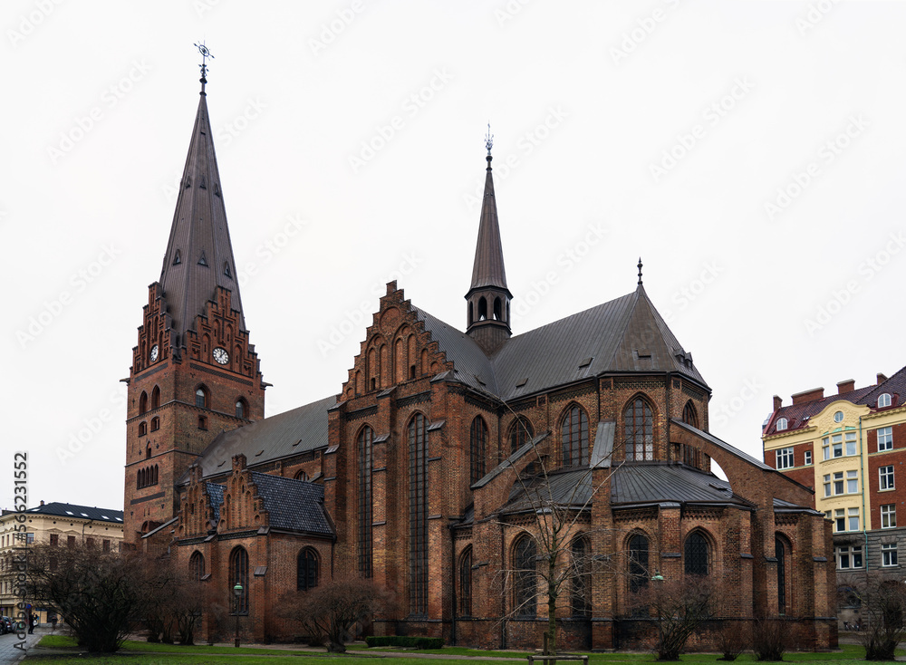 St. Peter's Church in the heart of Malmo is a 14th century brick gothic style church in Malmo, Sweden.