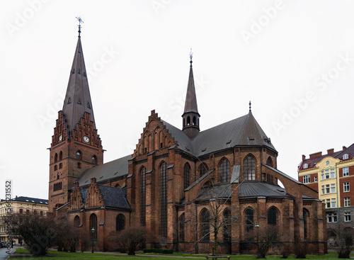 St. Peter's Church in the heart of Malmo is a 14th century brick gothic style church in Malmo, Sweden.