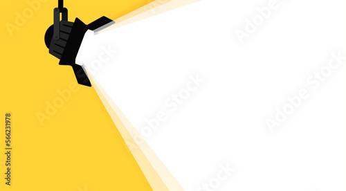Banner spotlight background. Vector illustration