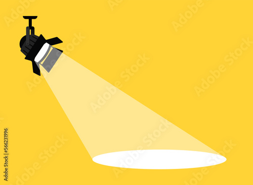 Banner spotlight background. Vector illustration