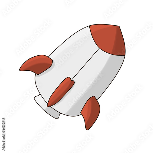 2d style rocket drawing