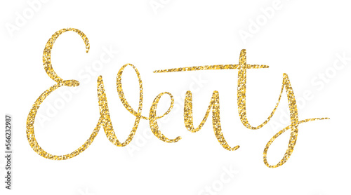 EVENTS vector gold glitter brush lettering banner