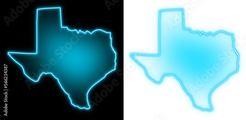 map texas with blue glow united state of america transparent background © Kal El BSF