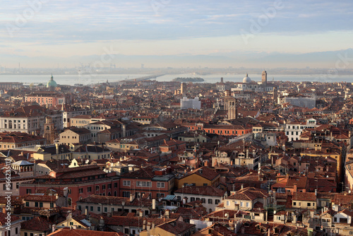 Beautiful Venice city view from above. Famous tourist destinations. © Maya