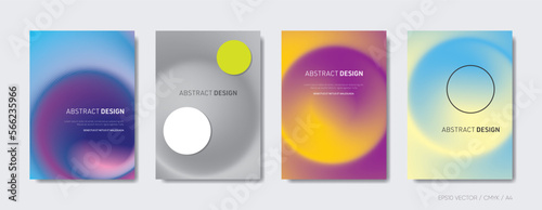 Trendy abstract design vector brochure cover set