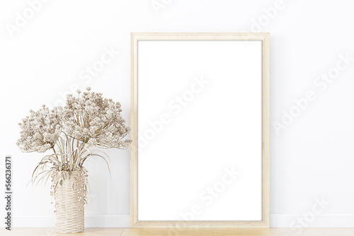 Boho frame mockup, Interior mockup, Wood frame mockup series A