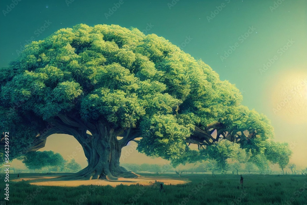 The big tree of life, which connects the terrestrial and heavenly
