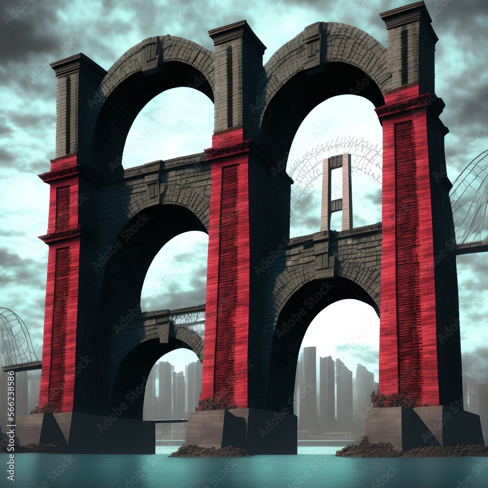 Fototapeta premium Hell Gate, Generative AI Illustration