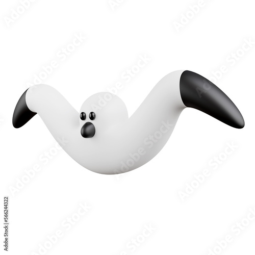 Quadro em tela 3d rendering of seagull.