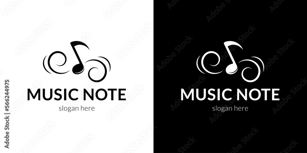 Stylish music note symbol Stylish music note symbol