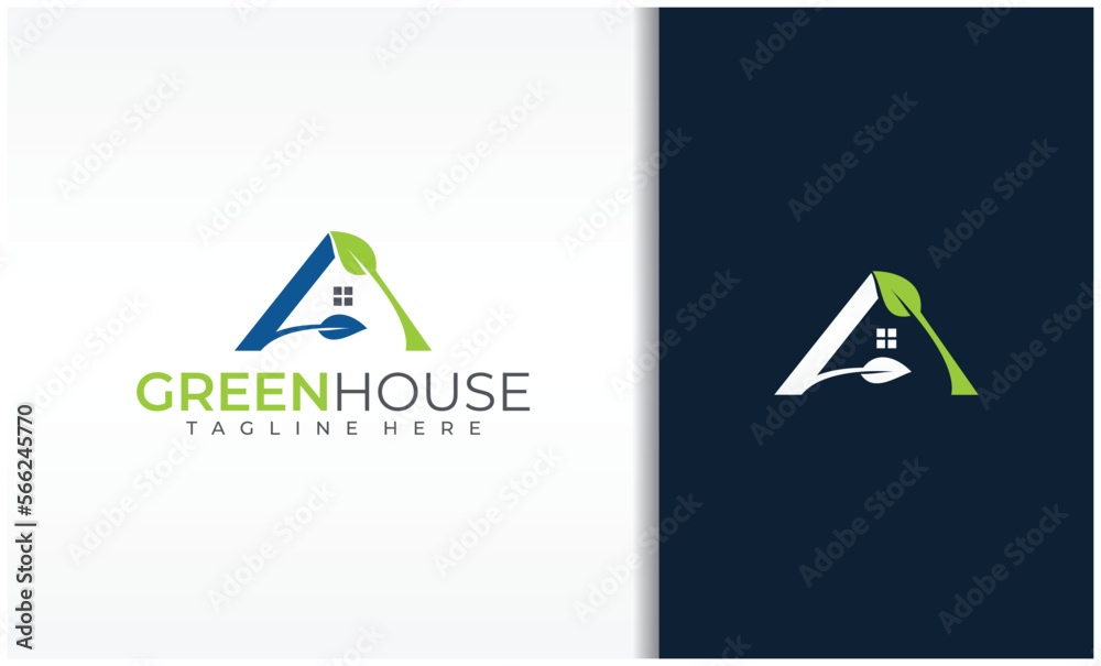 Eco Friendly Green House Logo
