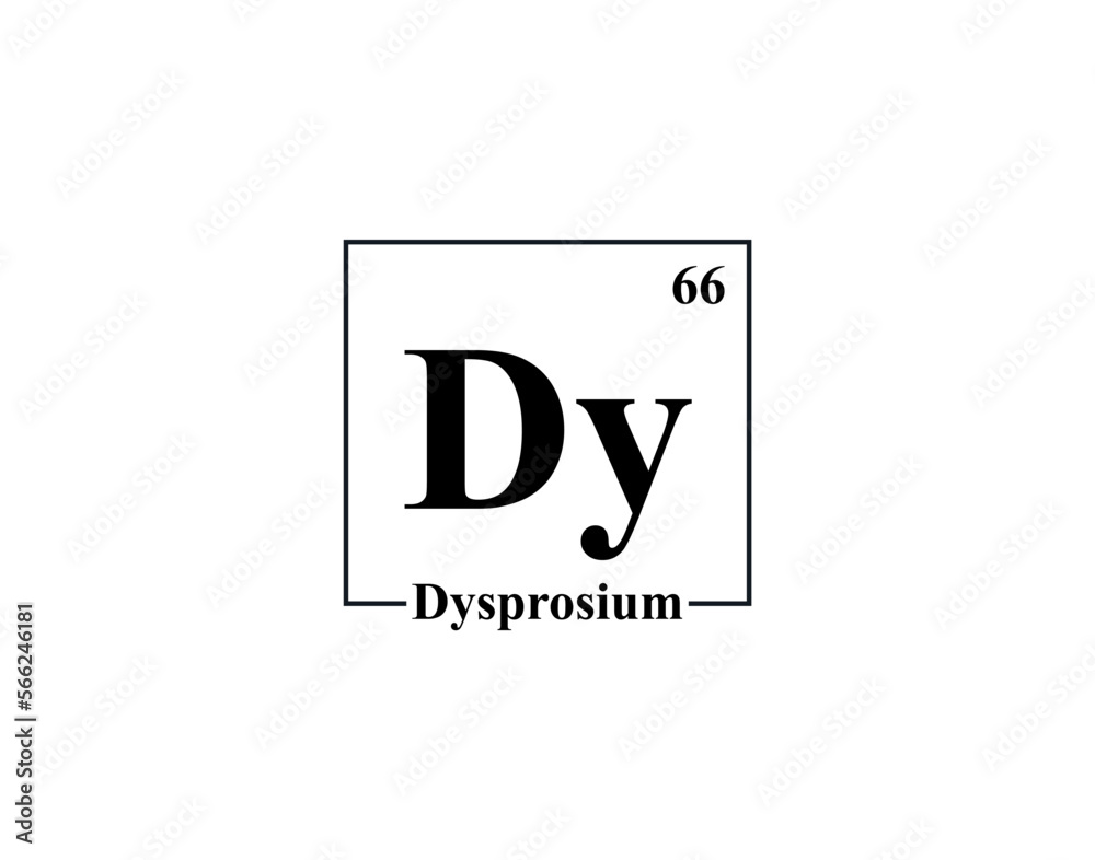 Dysprosium icon vector. 66 Dy Dysprosium Dysprosium icon vector. 66 Dy Dysprosium