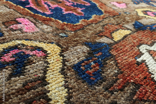 Textures and patterns in color from woven carpets © Kybele