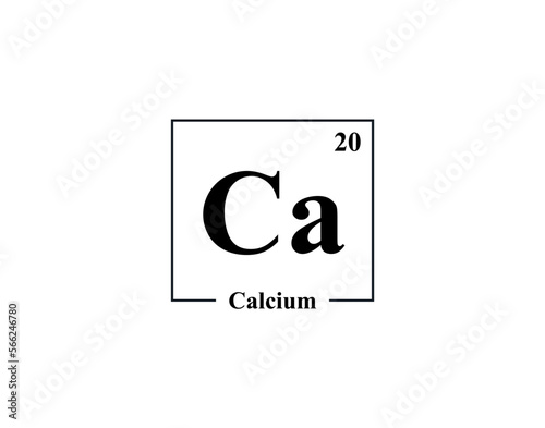 Calcium icon vector. 20 Ca Calcium